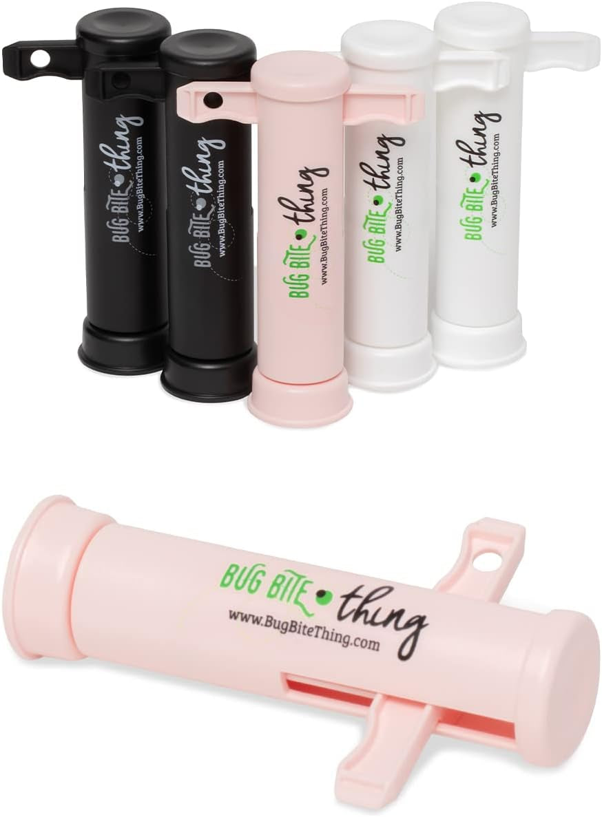 Suction Tool - Bug Bites and Bee/Wasp Stings, Natural Insect Bite Relief, 6-Pack, 2 White/2 Black/2 Pink
