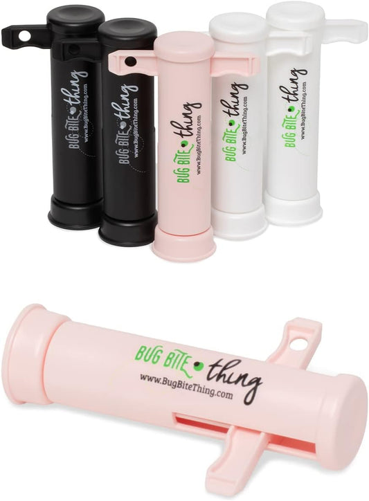 Suction Tool - Bug Bites and Bee/Wasp Stings, Natural Insect Bite Relief, 6-Pack, 2 White/2 Black/2 Pink