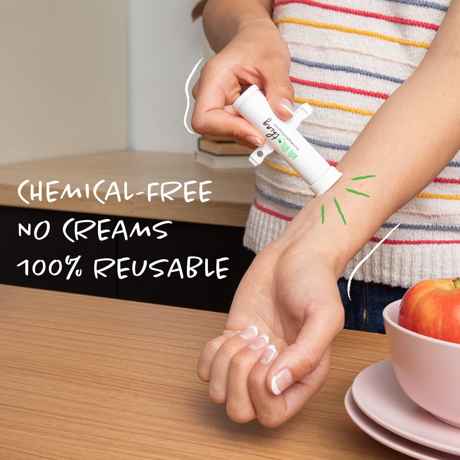 Suction Tool - Bug Bites and Bee/Wasp Stings, Natural Insect Bite Relief, 6-Pack, 2 White/2 Black/2 Pink